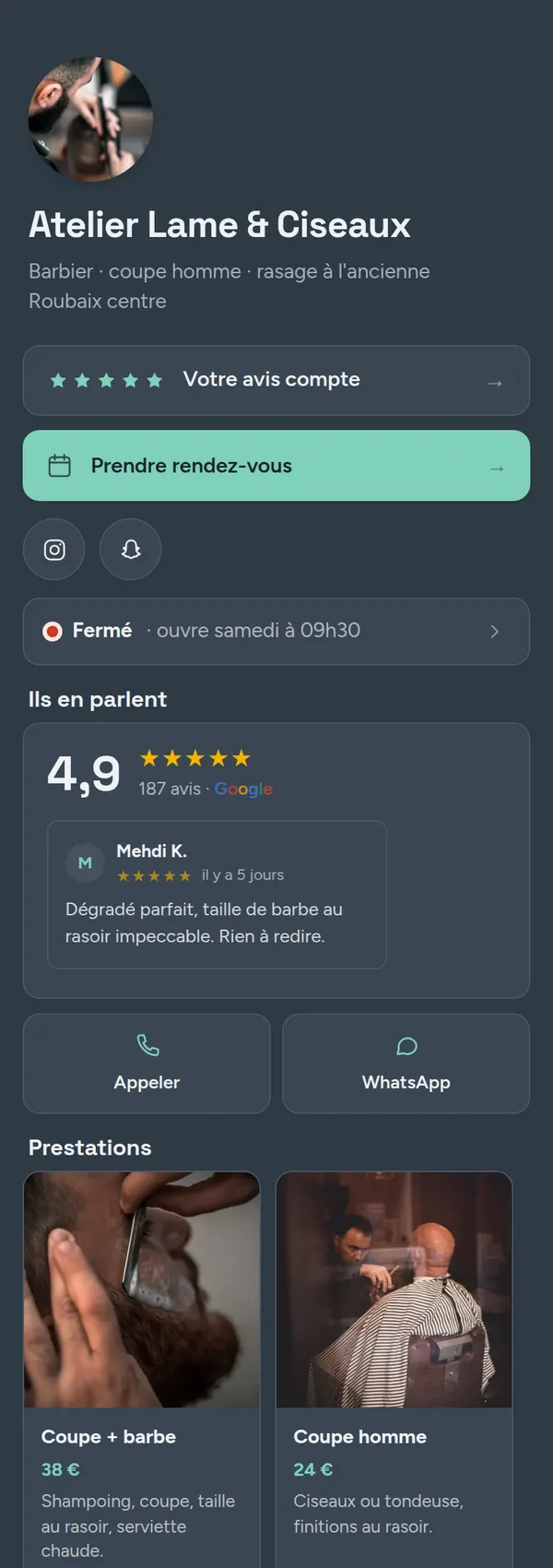 Fiche Atelier Lame & Ciseaux